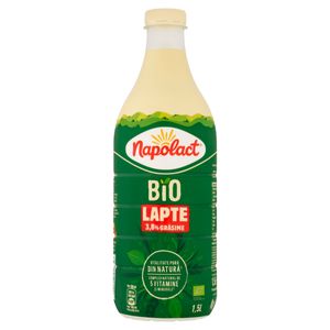 Lapte de consum integral BIO Napolact, 3.8% grasime, 1.5 l