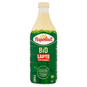 Lapte de consum integral BIO Napolact, 3.8% grasime, 1.5 l