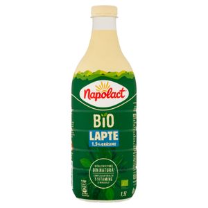 Lapte de consum semidegresat BIO Napolact, 1.5% grasime, 1.5 l