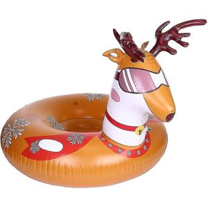 Colac gonflabil pentru zapada Fun It Deer, PVC, +6 ani, 101 x 82 x 77 cm, portocaliu