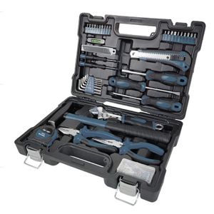 Set scule de mana Auchan, 100 de componente, albastru/negru