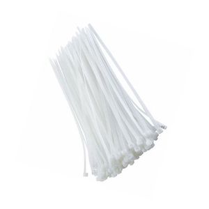 Set 50 coliere de prindere Starke, plastic, 300 x 4.8 mm, alb