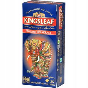 Ceai negru Basilur Kingsleaf English Breakfast, 25 plicuri