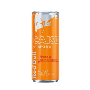 Bautura energizanta cu aroma de caise si capsuni Red Bull Estival, doza, 0.25 l