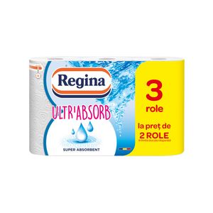 Prosoape de hartie Regina Ultra Absorb 3 role, 3 straturi