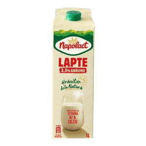 Lapte de consum integral Napolact, 3.5% grasime, 1 l