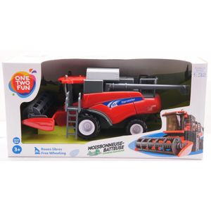 Combina de treierat One Two Fun Harvester, plastic, scala 1:32, +3 ani, diverse culori