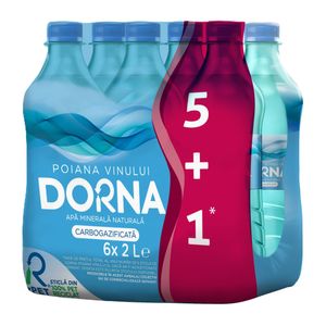 Apa carbogazoasa minerala naturala Dorna, 5+1 x 2 l