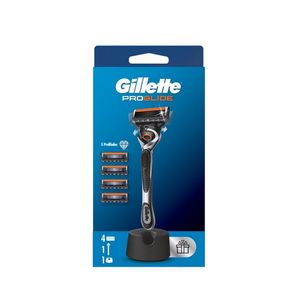Aparat de ras Gillette ProGlide cu suport pentru aparatul de ras, maner + 4 rezerve