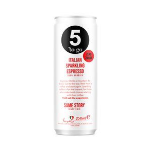 Bautura carbogazoasa pe baza de cafea 5 To Go Italian Sparkling Espresso Zero Zahar, 0.25 l