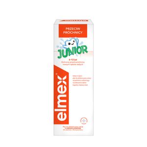 Apa de gura pentru copii 6-12 ani Elmex Junior, protectie anticarie, 400ml