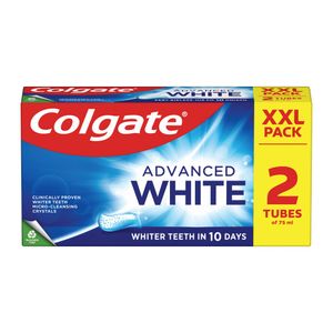 Pasta de dinti Colgate Advanced White, 2 x 75 ml