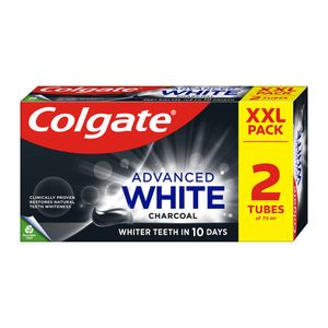 Pasta de dinti Colgate Advanced White Charcoal, 2 x 75 ml