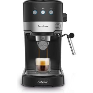 Espressor manual Rohnson R98012,1100W, capacitate 1.2 l, 20 bari, negru/argintiu