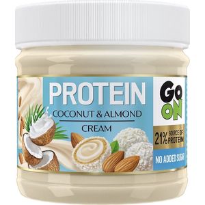 Crema tartinabila proteica cu fulgi de nuca de cocos si migdale prajite Go On, 180 g