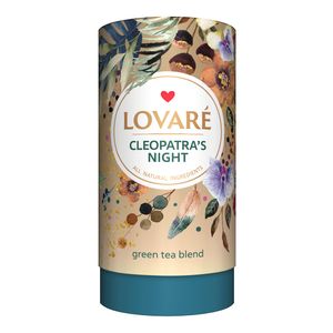 Amestec de ceai verde, petale de flori si fructe Lovare Cleopatra's Night, 80 g