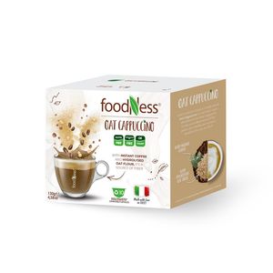 Bautura cu aroma de cappuccino cu orz si cafea FoodNess, compatibile Dolce Gusto, 10 capsule
