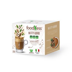 Bautura cu aroma de alune FoodNess Nutty Coffee, compatibile Dolce Gusto, 10 capsule