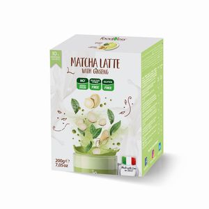Bautura cu matcha si ginseng FoodNess Matcha Latte, 10 plicuri, 200 g