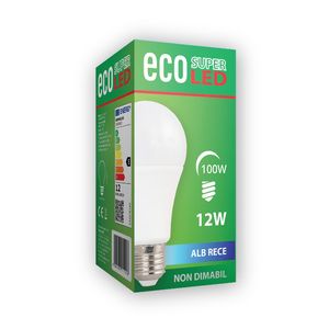 Bec LED Super, 12W, A60, E27, 100W, lumina rece