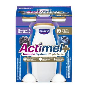 Iaurt de baut Actimel, cu afine si mure, 4 x 100 g