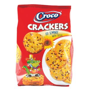 Biscuiti cu seminte Croco Crackers Mix, 150 g