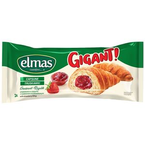 Croissant cu crema de capsune Elmas Gigant, 160 g
