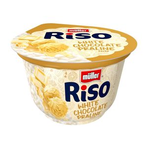 Orez cu lapte Muller Riso cu aroma de ciocolata alba praline, 175 g