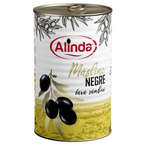 Masline negre in saramura Alinda, fara samburi, 120 g