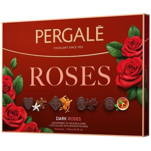 Praline asortate Pergale Dark Roses, 348 g