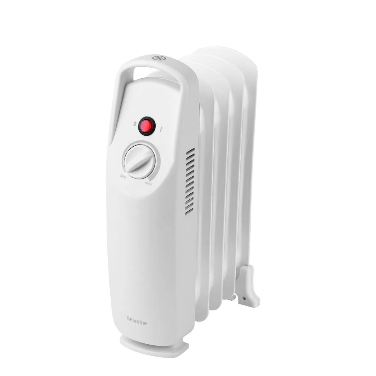 Calorifer electric cu ulei Selecline EL 600091651, 5 elementi, termostat reglabil, alb