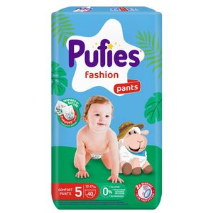 Scutece Chilotel Pufies Fashion & Nature, marimea 5, 12 - 17 kg, 40 bucati