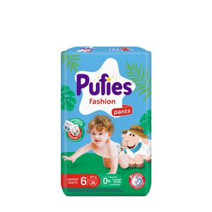 Scutece Chilotel Pufies Fashion & Nature, marimea 6, 15+ kg, 36 bucati