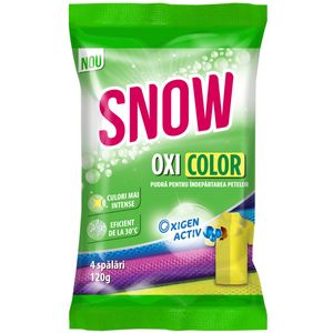Pudra pentru indepartarea petelor de pe rufele colorate Snow, 120 g