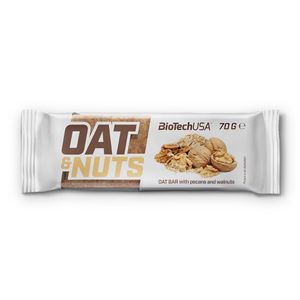 Baton proteic cu nuci BioTech Oat & Nuts, 70 g