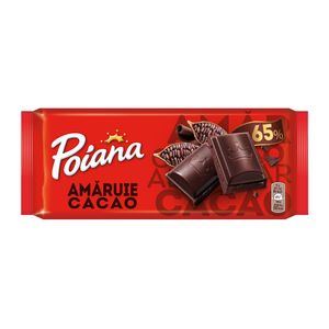 Ciocolata amaruie Poiana, 65% cacao, 80 g