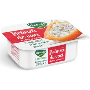 Branza de vaci proaspata Delaco, 4.4% grasime, 250 g