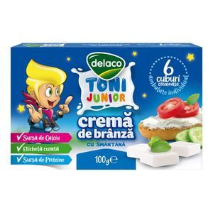 Crema de branza cuburi Delaco Junior, 100 g