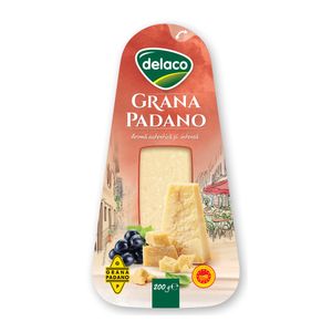 Branza grana padano Delaco, 200 g