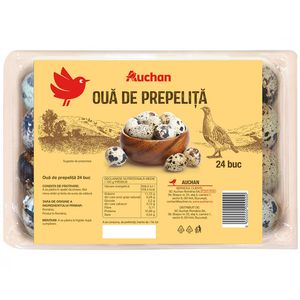 Oua de prepelita Auchan, 24 bucati