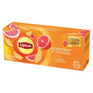 Ceai de fructe Lipton cu grapefruit si portocala, 20 plicuri