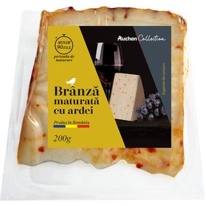 Branza maturata cu ardei Auchan Collection, 200 g