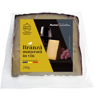 Branza maturata in vin Auchan Collection, 200 g