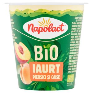 Iaurt cu piersici si caise BIO Napolact, 130 g