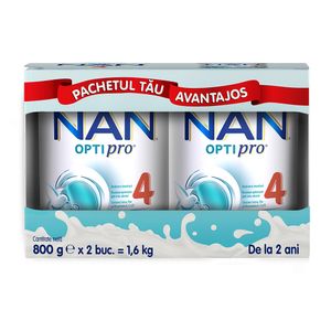 Lapte de crestere Nestle NAN Optipro 4, 2+ ani, 2 x 800g