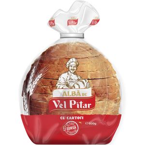 Paine din faina alba de grau Vel Pitar, cu cartofi, feliata, 800 g