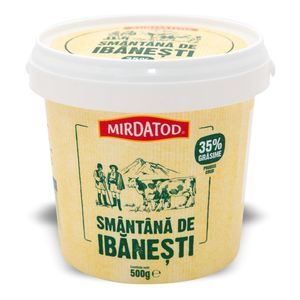 Smantana de Ibanesti Mirdatod, cruda, 35% grasime, 500 g