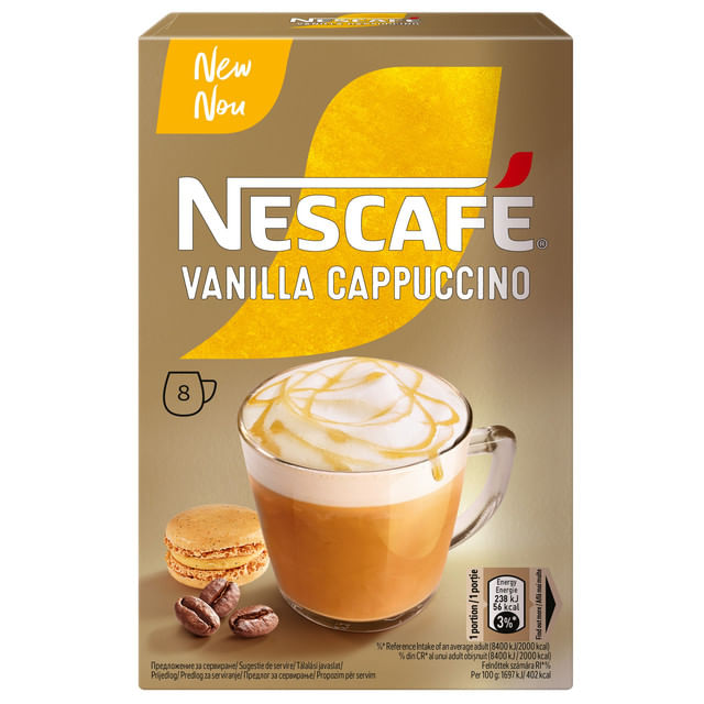 cafea-instant-nescafe-cappuccino-vanilla-8-x-14-g