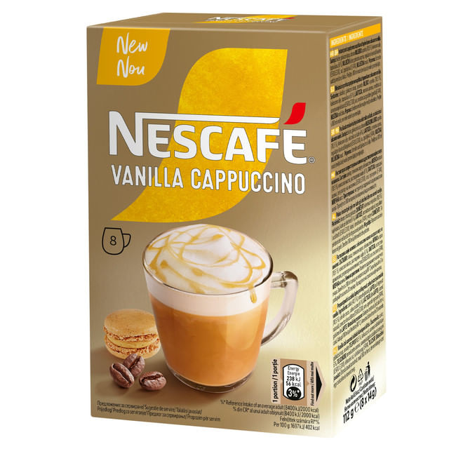 cafea-instant-nescafe-cappuccino-vanilla-8-x-14-g