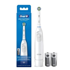 Periuta de dinti electrica cu baterii Oral-B Pro Battery, 1 viteza, 9600 rotatii/min, alb